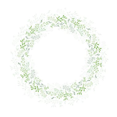 Yaprakları, bitki, dalları ve çiçek çelenk