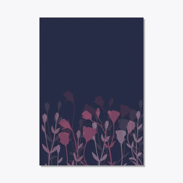 Set floral modèle de carte d'ornement laisse cadre floral — Image vectorielle
