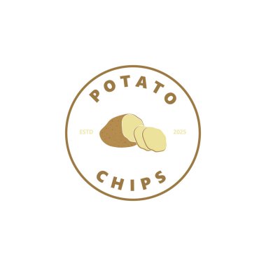 Patates ikonu çizimi, patates cipsi logosu İşiniz için tasarım