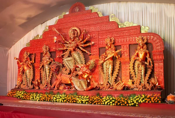 Block Operative Ground Durga Puja Samithi Park Nueva Delhi Oct — Foto de Stock