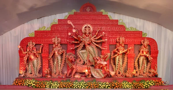 Blok Spółdzielczego Ziemi Durga Puja Samithi Park New Delhi Oct — Zdjęcie stockowe