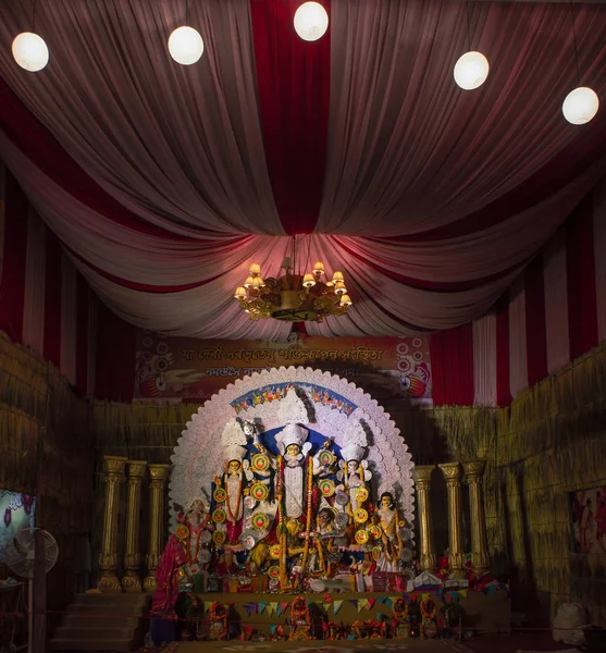 Durgotsava Olarak Bilinir Durga Puja Tanrıça Durga Reveres Hindistan Bir — Stok fotoğraf