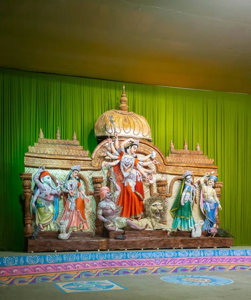 Durga Puja Também Chamada Durgotsava Festival Anual Hindu Subcontinente Indiano — Fotografia de Stock