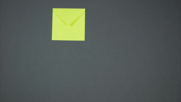 E-mail, telefono e messaggi segni su sfondo grigio. Contattaci concetto. Ferma movimento — Video Stock