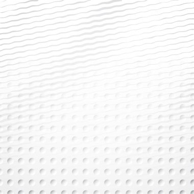 Işık yarı ton fütüristik arka plan Web düzeni için. Nokta ve degrade dalgalar ile beyaz ve gri yarı ton desen