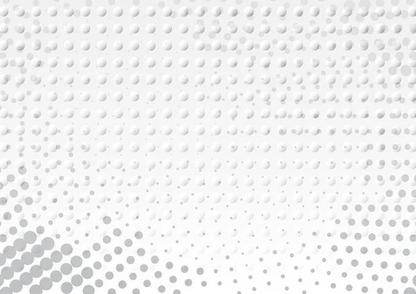 Light Halftone Futuristic Dot Background Web Layout White Grey Half — Stock Vector