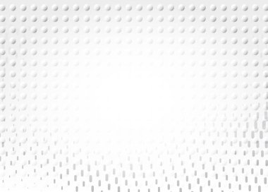 Işık yarı ton fütüristik nokta arka plan Web düzeni için. Beyaz ve gri yarım ton vektör desen