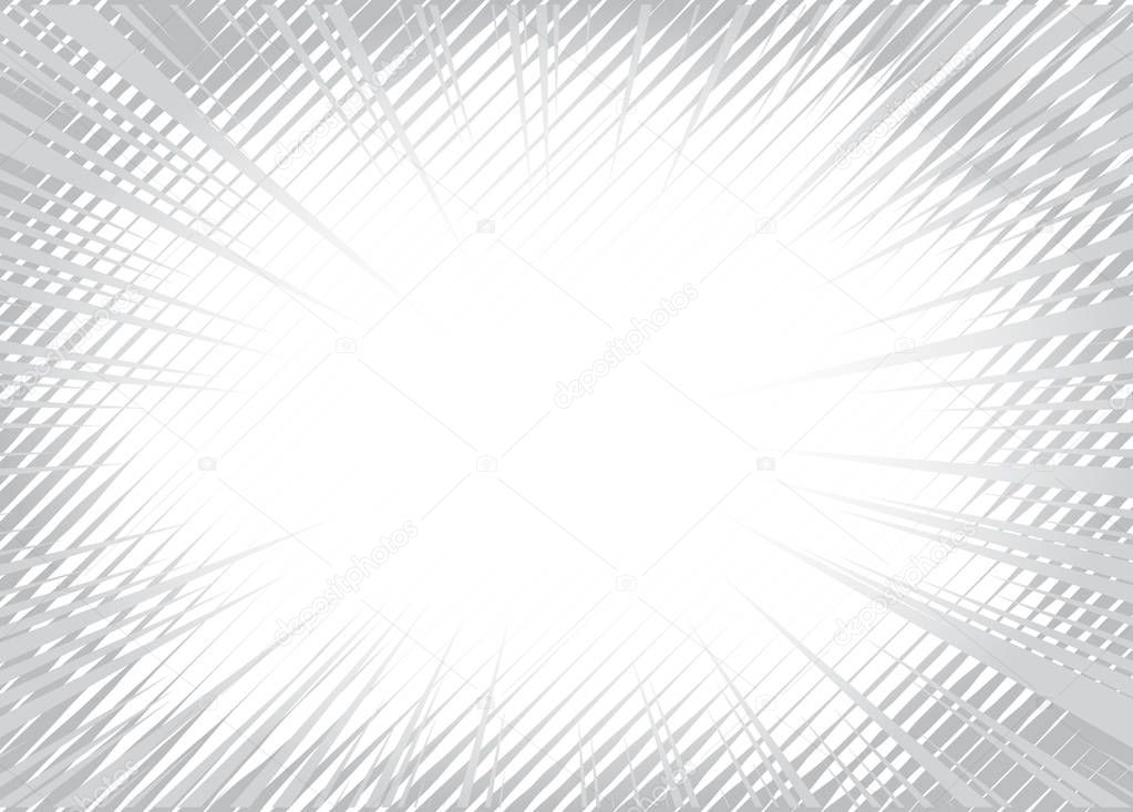 Speed Lines Halftone Background for Web Layout. White and Grey Half Tone Vector Pattern with Beams and Gradient Lines