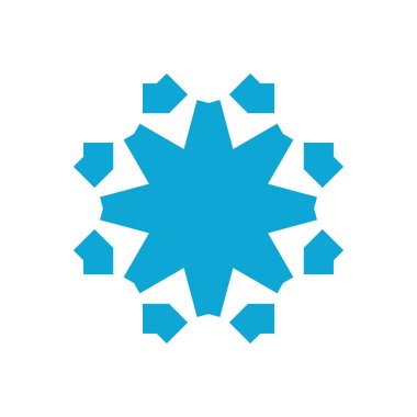 Beyaz arka plan üzerinde izole kar tanesi simgesi. Kış tasarım ve dekorasyon için Snow flake öğe. Buzdolabı vektör simge veya logosu