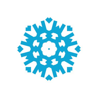Beyaz arka plan üzerinde izole kar tanesi simgesi. Kış tasarım ve dekorasyon için Snow flake öğe. Buzdolabı vektör simge veya logosu