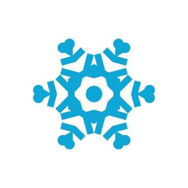 Beyaz arka plan üzerinde izole kar tanesi simgesi. Kış tasarım ve dekorasyon için Snow flake öğe. Buzdolabı vektör simge veya logosu