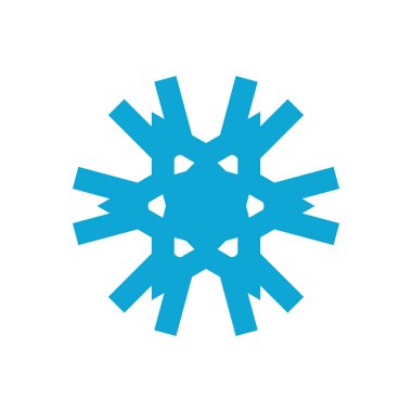 Beyaz arka plan üzerinde izole kar tanesi simgesi. Kış tasarım ve dekorasyon için Snow flake öğe. Buzdolabı vektör simge veya logosu