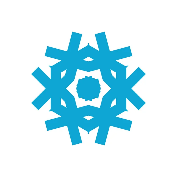 Schneeflockensymbol Isoliert Auf Weißem Hintergrund Schneeflockenelement Für Winterliches Design Und — Stockvektor
