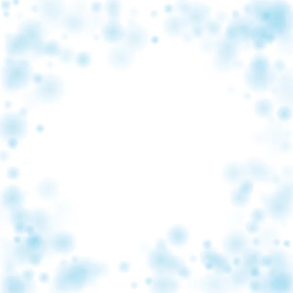 Bright Blue Background Snowflakes Vector Snowfall Winter Pattern Blue Snow — Stock Vector