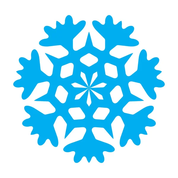 Snowflake Ícone Azul Isolado Fundo Branco Elemento Floco Neve Xmas — Vetor de Stock