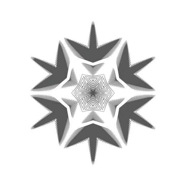 Значок Снежинки Выделен Белом Фоне Элемент Снежинки Зимнего Дизайна Декора — стоковый вектор