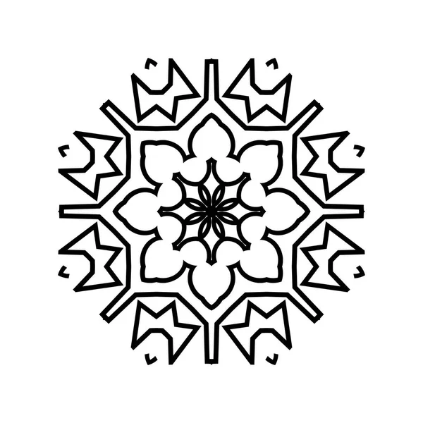 Schneeflocken Dünne Linie Symbol Isoliert Auf Weißem Hintergrund Schneeflockenelement Für — Stockvektor