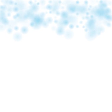 Kar taneleri ile parlak mavi arka plan. Vektör kar yağışı kış desen. Mavi kar pul illüstrasyon Noel tasarımı için