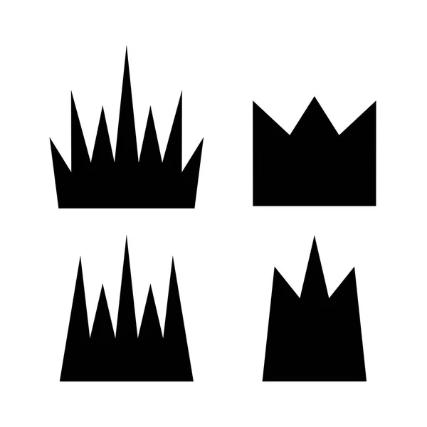 シンプルな王冠アイコン影 ロイヤル シンボル Diadem 白い背景で隔離 戴冠式のベクトル図 — ストックベクタ