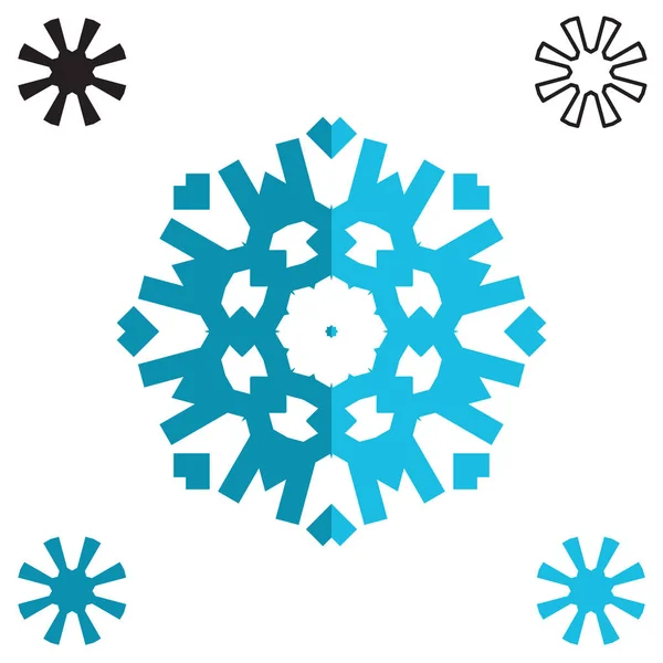 Snöflinga Ikonen Isolerad Vit Bakgrund Snow Flake Element För Vintern — Stock vektor