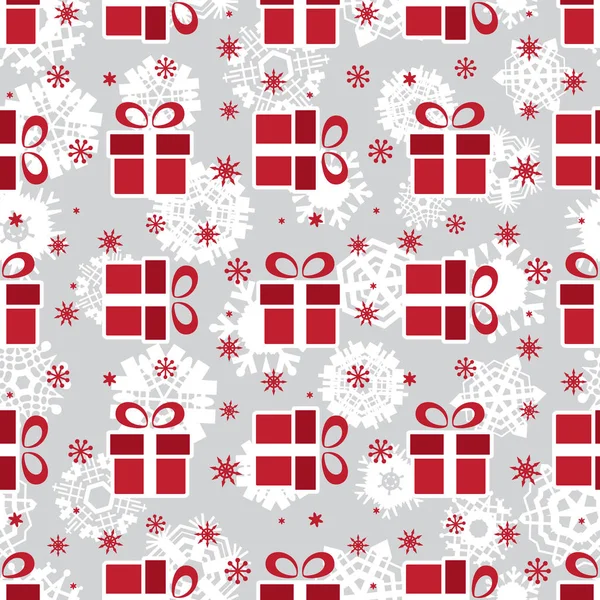 Christmas Gift Boxes Seamless Pattern Holiday Xmas Present Endless Background. New Year Vector Illustration