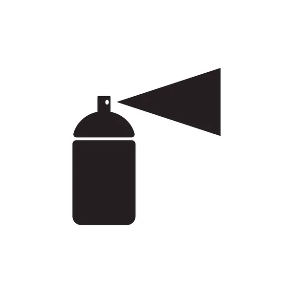 在白色背景上隔离的喷雾气溶胶图标 发喷雾瓶标志或发胶符号或气溶胶除臭说明 杀虫剂容器标志 — 图库矢量图片