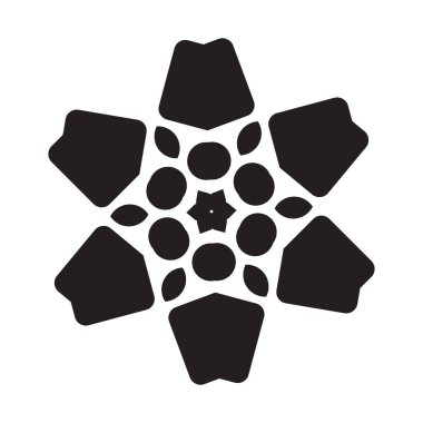 Basit kar tanesi simgesi nokta ve beyaz arka plan üzerinde izole yuvarlak elemanları. Noel Kış tasarım ve yeni yıl dekorasyon için kar pul öğe. Buzdolabı vektör simge veya logosu