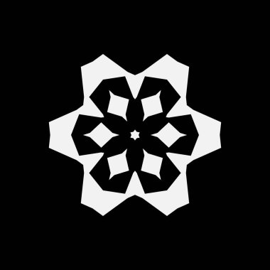 Basit kar tanesi kutsal kişilerin resmi, vektör simge veya izole logo. Snow flake öğe Noel Kış tasarımı ve yeni yıl dekorasyon için