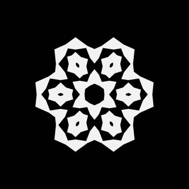 Basit kar tanesi kutsal kişilerin resmi, vektör simge veya izole logo. Snow flake öğe Noel Kış tasarımı ve yeni yıl dekorasyon için