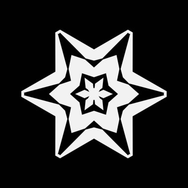 Basit kar tanesi kutsal kişilerin resmi, vektör simge veya izole logo. Snow flake öğe Noel Kış tasarımı ve yeni yıl dekorasyon için