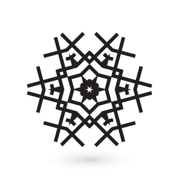 Απλό Snowflake Εικονίδιο Που Απομονώνονται Λευκό Φόντο Χιόνι Flake Στοιχείο — Διανυσματικό Αρχείο