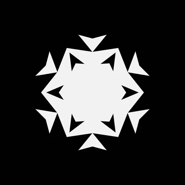 Ikona Śnieżynki Proste Symbol Wektor Lub Logo Białym Tle Element — Wektor stockowy