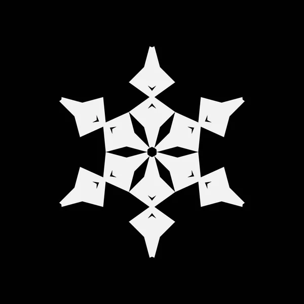 Простой Значок Снежинки Векторный Символ Логотип Изолированы Элемент Снежинки Дизайна — стоковый вектор