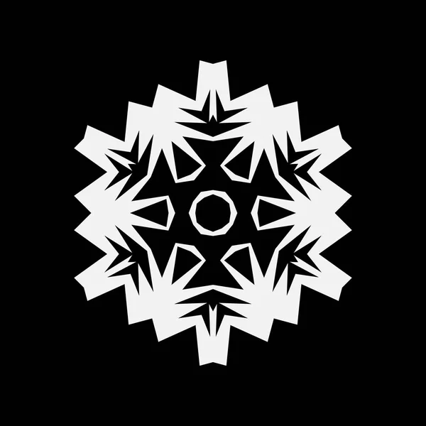 Einfaches Schneeflockensymbol Vektorsymbol Oder Logo Isoliert Schneeflockenelement Für Weihnachtliche Wintergestaltung — Stockvektor