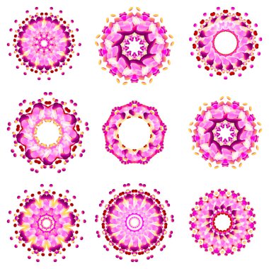 Hint mandala, çiçek simgesi veya izole modern kar tanesi sembolü. Kar pul öğe Noel Kış tasarımı ve yeni yıl afiş dekorasyon için