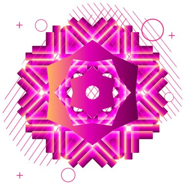 Hint mandala, çiçek simgesi veya izole modern kar tanesi sembolü. Kar pul öğe Noel Kış tasarımı ve yeni yıl afiş dekorasyon için