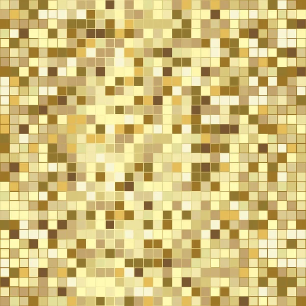 Luxe Gouden Mozaïek Achtergrond Gouden Vierkante Tegels Textuur Chique Bronzen — Stockvector