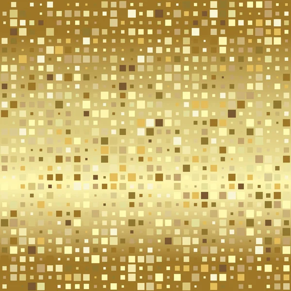 Fondo Mosaico Oro Lujo Textura Azulejos Cuadrados Oro Chic Piezas — Vector de stock