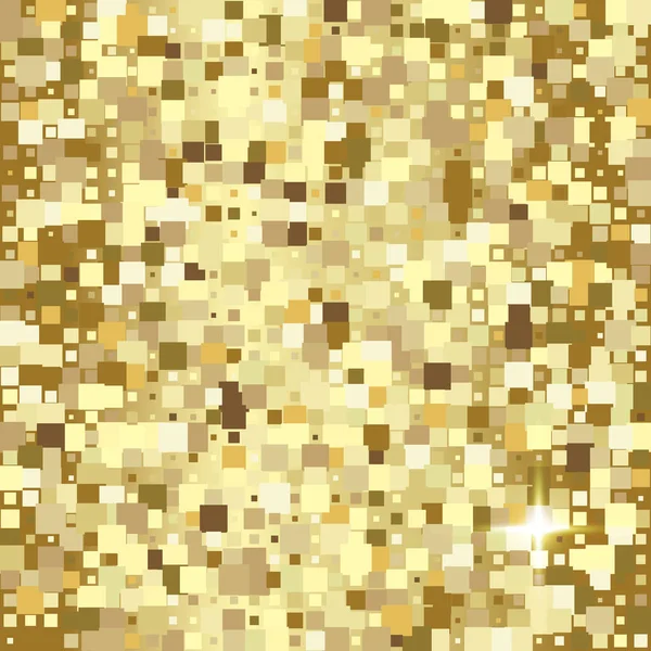 Lüks Altın Mozaik Arka Plan Veya Altın Kare Doku Döşer — Stok Vektör