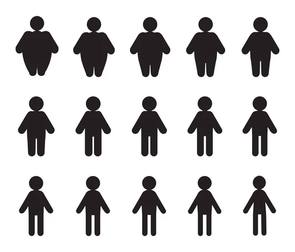 Weightloss Ikon Egészséges Életmód Illusztráció Elszigetelt Feher Background Sprite Sheet — Stock Vector