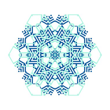 Beyaz arka plan üzerinde izole basit kar tanesi simgesi. Noel Kış tasarım ve yeni yıl dekorasyon için kar pul öğe. Buzdolabı vektör simge veya logosu