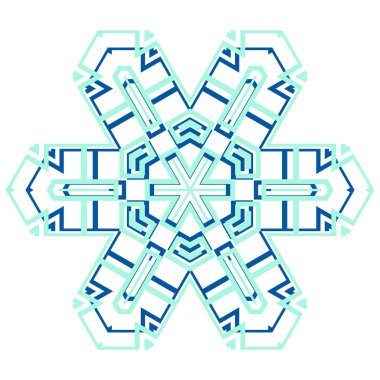 Beyaz arka plan üzerinde izole basit kar tanesi simgesi. Noel Kış tasarım ve yeni yıl dekorasyon için kar pul öğe. Buzdolabı vektör simge veya logosu