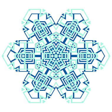 Beyaz arka plan üzerinde izole basit kar tanesi simgesi. Noel Kış tasarım ve yeni yıl dekorasyon için kar pul öğe. Buzdolabı vektör simge veya logosu