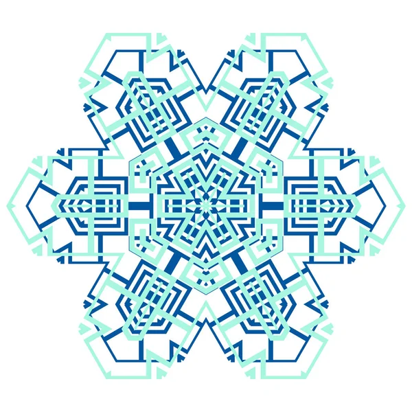 Простой Значок Снежинки Изолирован Белом Фоне Элемент Снежинки Дизайна Рождественской — стоковый вектор