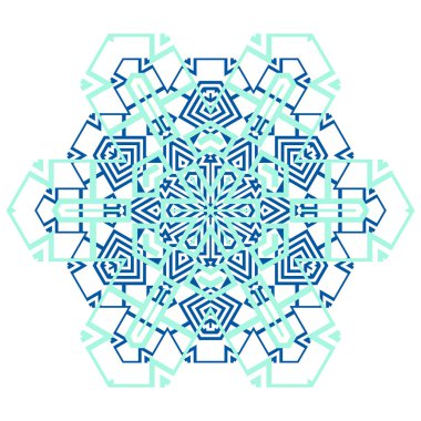 Beyaz arka plan üzerinde izole basit kar tanesi simgesi. Noel Kış tasarım ve yeni yıl dekorasyon için kar pul öğe. Buzdolabı vektör simge veya logosu