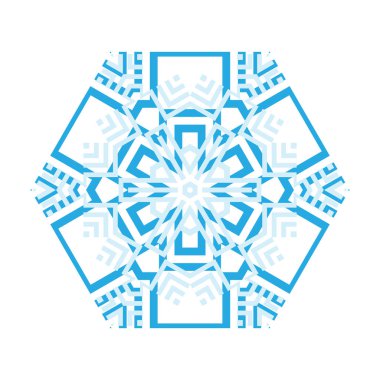 Beyaz arka plan üzerinde izole basit kar tanesi simgesi. Noel Kış tasarım ve yeni yıl dekorasyon için kar pul öğe. Buzdolabı vektör simge veya logosu