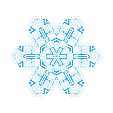 Beyaz arka plan üzerinde izole basit kar tanesi simgesi. Noel Kış tasarım ve yeni yıl dekorasyon için kar pul öğe. Buzdolabı vektör simge veya logosu