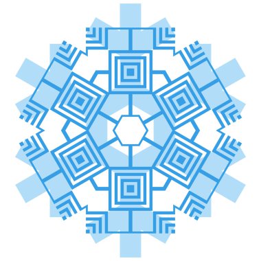 Beyaz arka plan üzerinde izole basit kar tanesi simgesi. Noel Kış tasarım ve yeni yıl dekorasyon için kar pul öğe. Buzdolabı vektör simge veya logosu