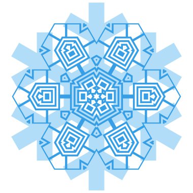 Beyaz arka plan üzerinde izole basit kar tanesi simgesi. Noel Kış tasarım ve yeni yıl dekorasyon için kar pul öğe. Buzdolabı vektör simge veya logosu