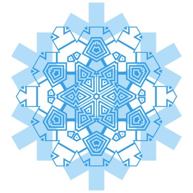 Beyaz arka plan üzerinde izole basit kar tanesi simgesi. Noel Kış tasarım ve yeni yıl dekorasyon için kar pul öğe. Buzdolabı vektör simge veya logosu